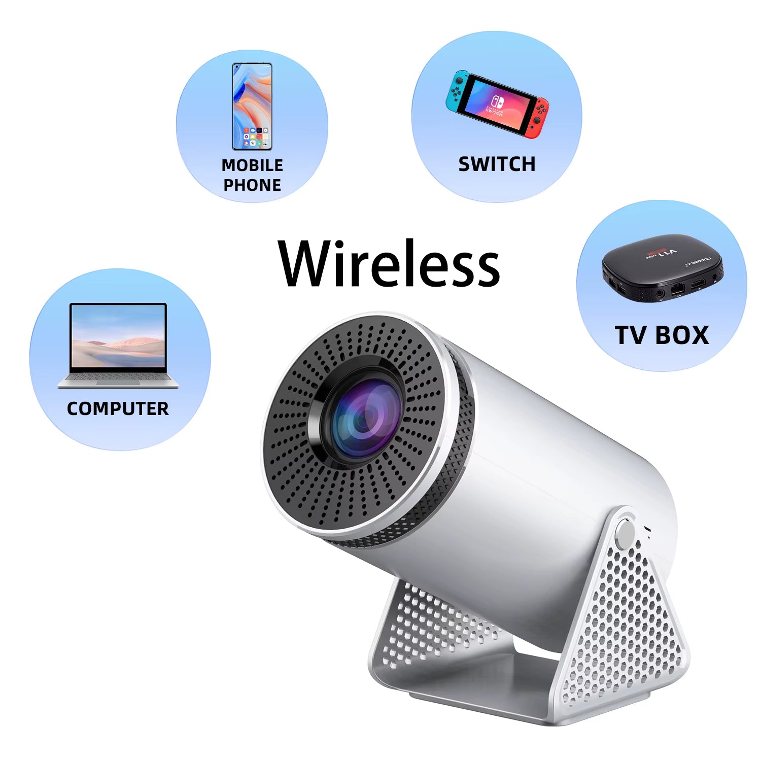 P300 Android Projector H713 Projetor 5G Wifi BT 250Ansi Cinema Home Keystone HDMI Proyector 1080P 4K Projector